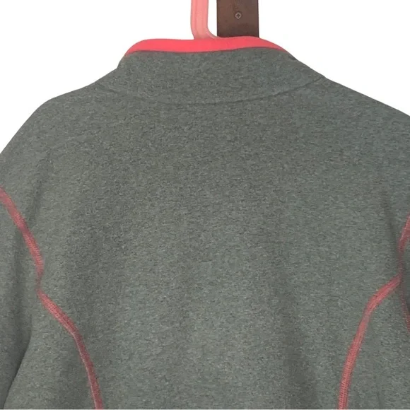 THE NORTH FACE Glacier 1/4 Zip Fleece Pullover Grey and Hot Pink Size Large - Picture 10 of 16